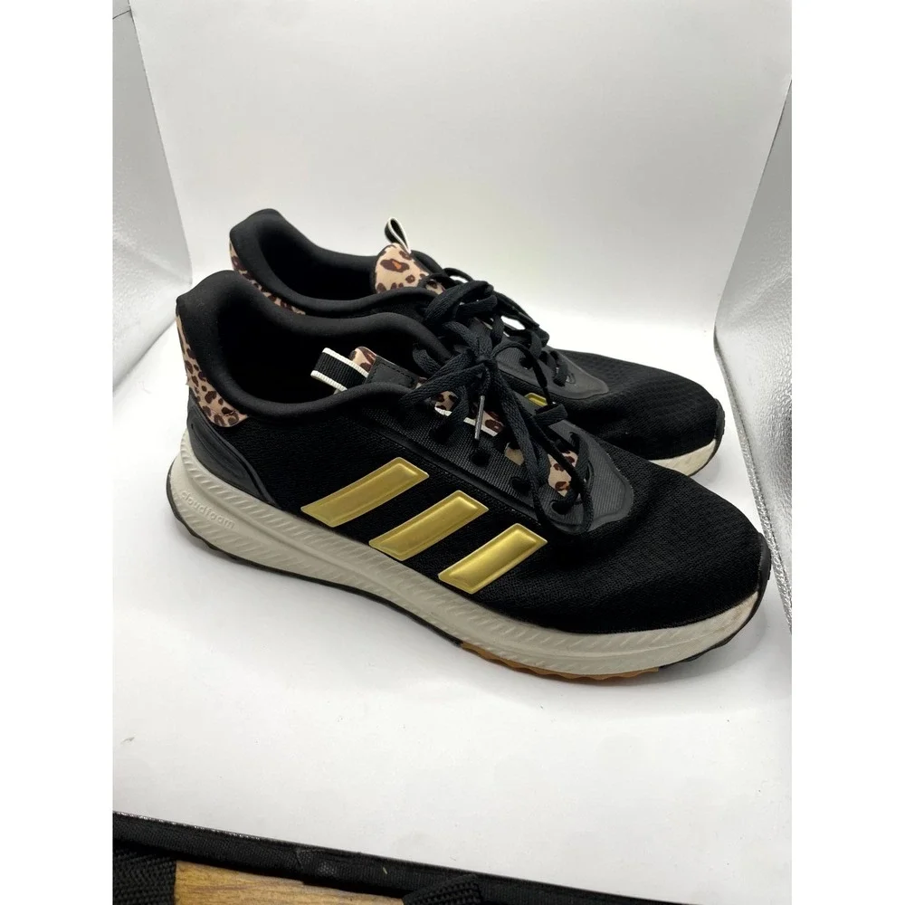 Adidas X_PLR Path Womens US 10 Sneaker Black Gold Leopard Mesh Athletic Shoes